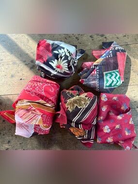 Red Scarf Lot of 5 | Fall Scarves | Floral Leaf Paisley Scarves | Women’s Fashio